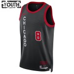 Maillot NBA Chicago Bulls Zach LaVine Nike 2023-24 City Edition Noir Swingman - Enfant